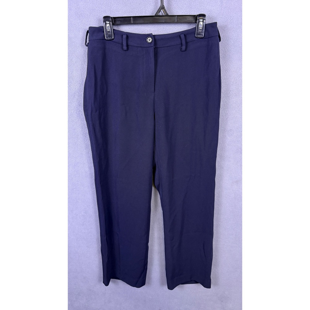 VTG Marilyn Anselm for Hobbs Trousers Womens 12 Black Straight Leg England